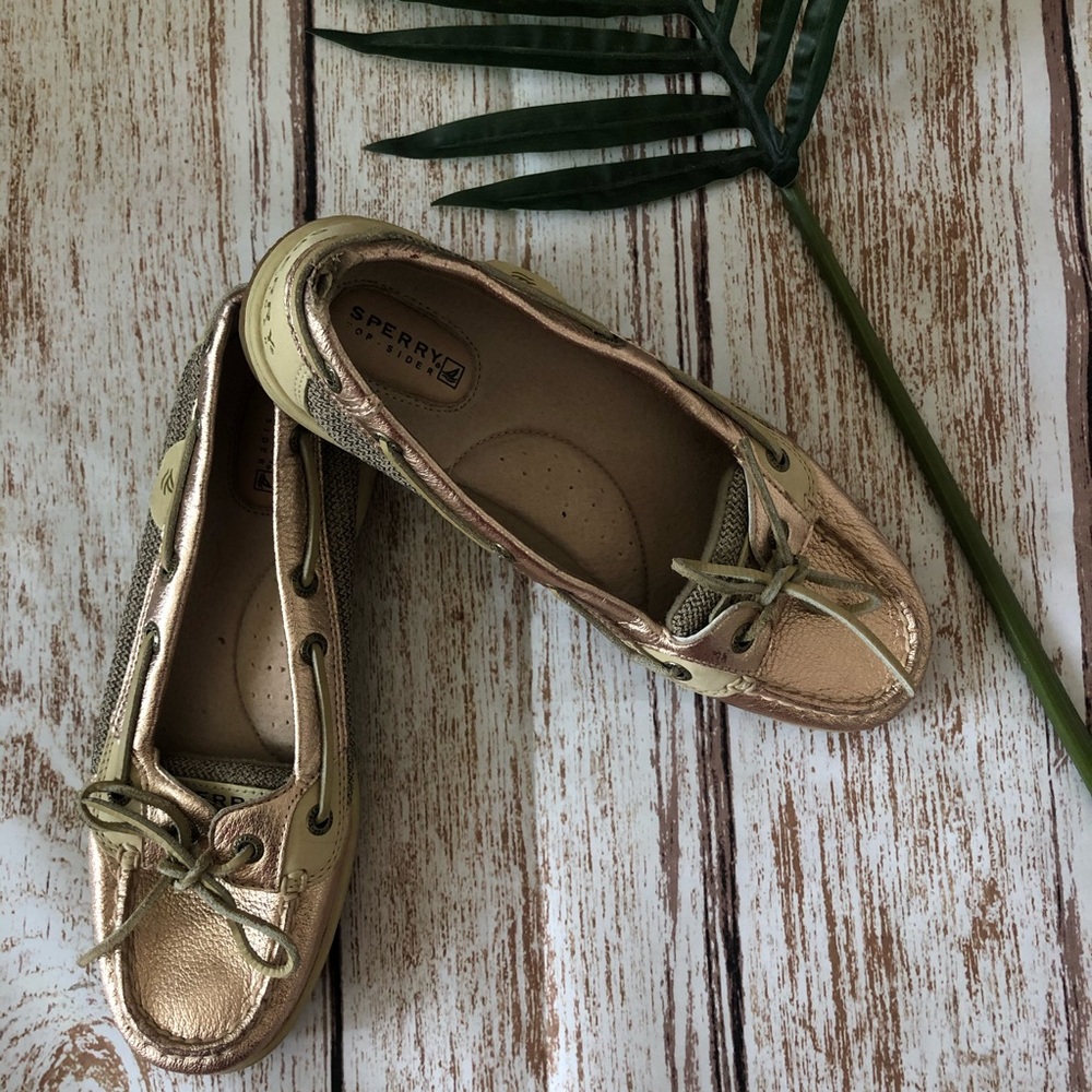 Sperry Top-Sider Boat Shoes Rose Gold Size 8